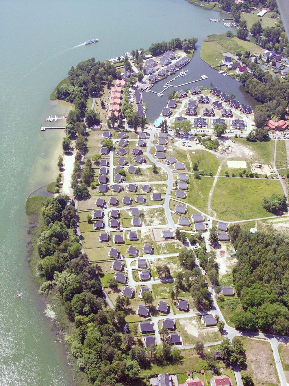 Wendisch Rietz aus der Vogelperspektive: Dänische Ferienanlage am Scharmützelsee