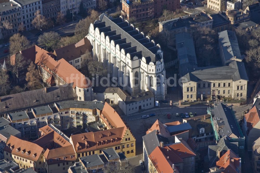 Luftaufnahme Halle - Dom zu Halle im Bundesland Sachsen-Anhalt