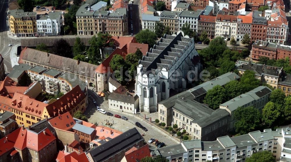 Halle / Saale von oben - Dom zu Halle in Sachsen-Anhalt