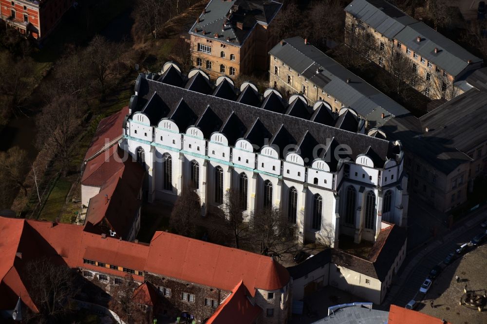 Halle (Saale) von oben - Dom zu Halle in Sachsen-Anhalt