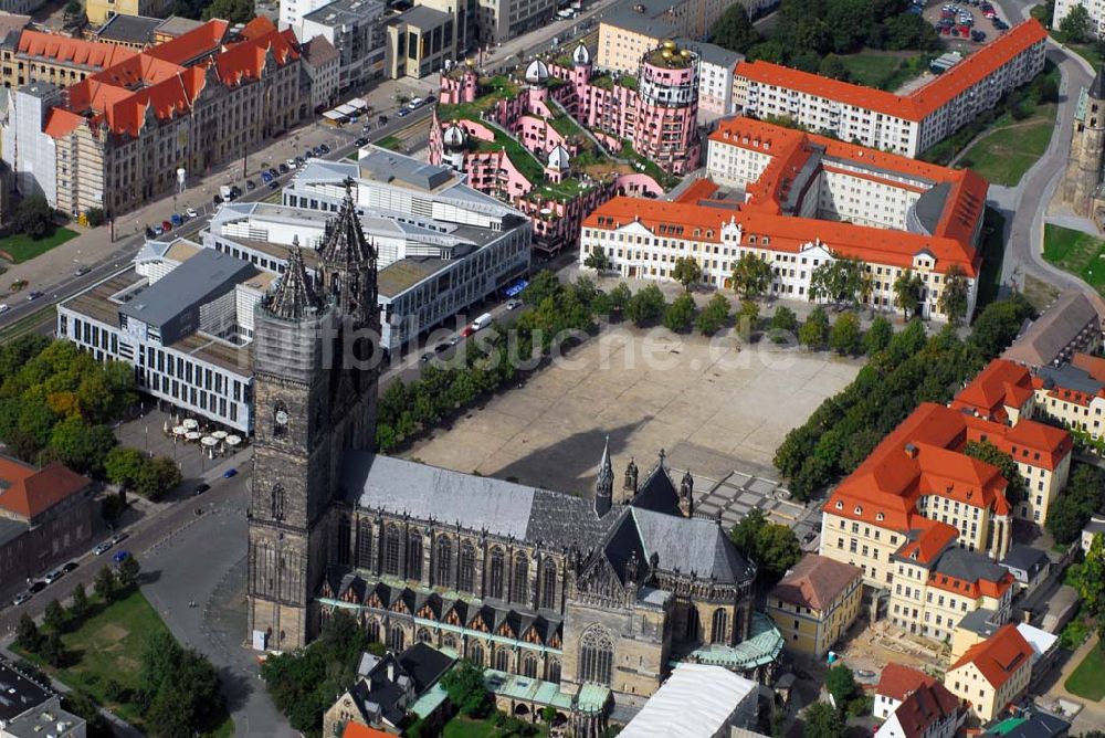 Magdeburg von oben - Dom zu Magdeburg