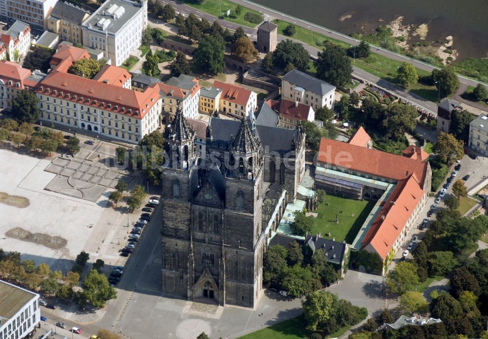 Magdeburg aus der Vogelperspektive: Dom zu Magdeburg im Bundesland Sachsen-Anhalt