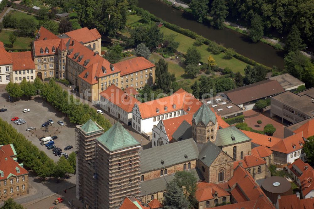 Osnabrück aus der Vogelperspektive: Dom St. Peter und Herrenteichswall in Osnabrück