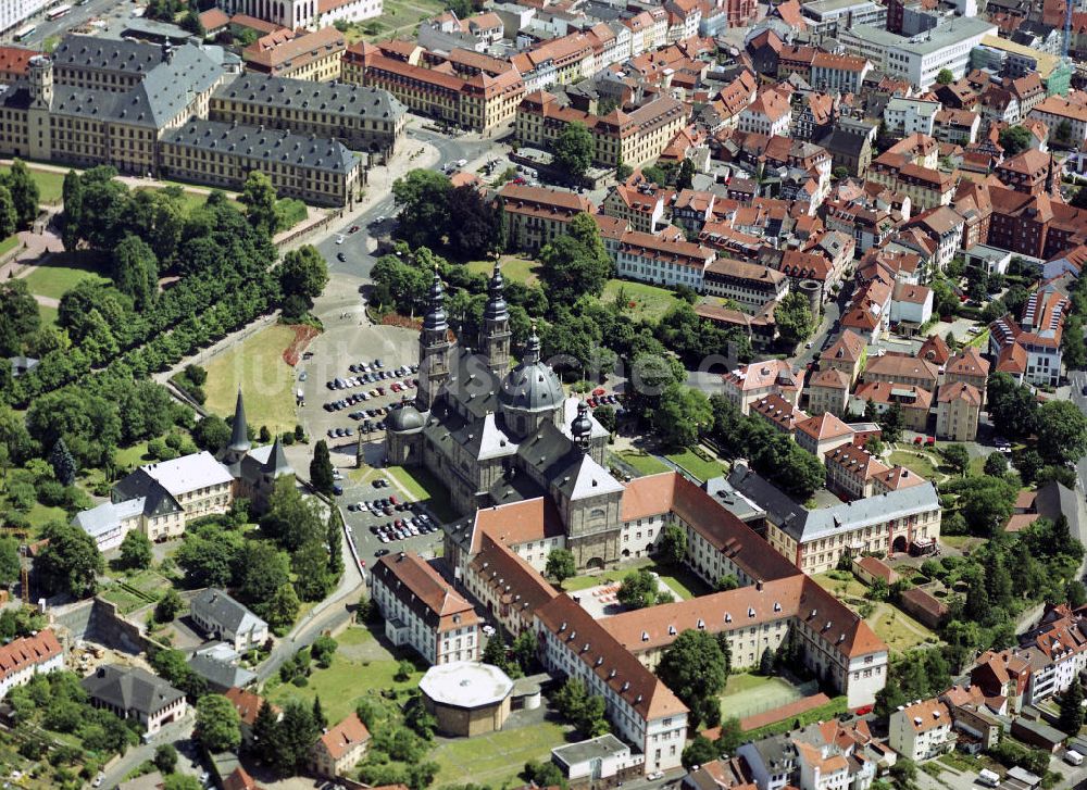 Fulda aus der Vogelperspektive: Dom und Stadtschloss Fulda