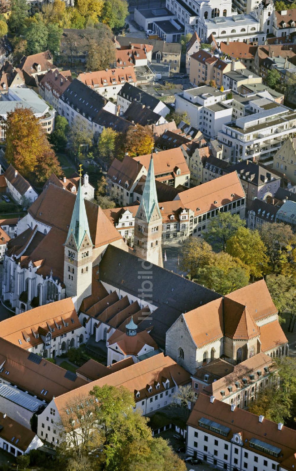 Luftaufnahme Augsburg - Dom Unsere Liebe Frau Augsburg