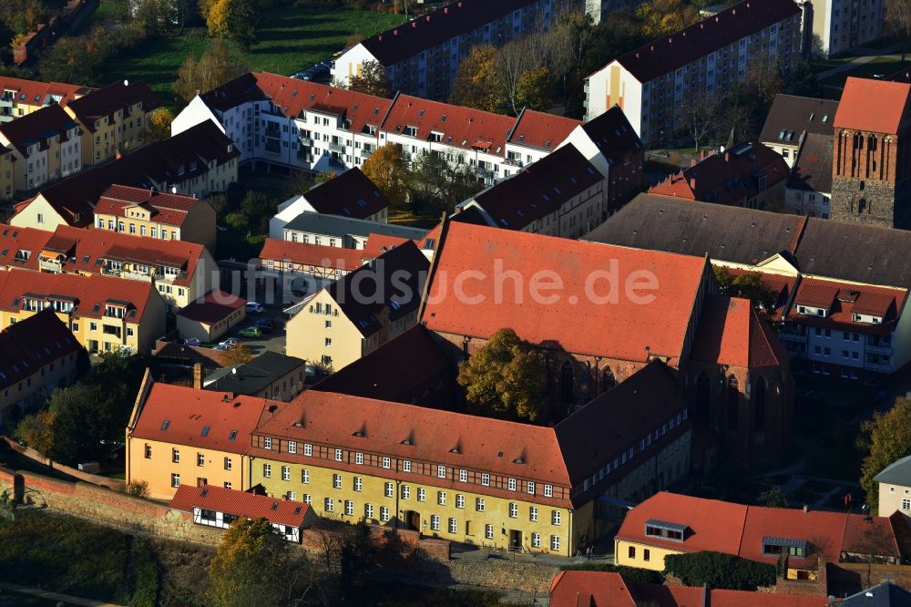 Prenzlau von oben - Dominikanerkloster in Prenzlau im Bundesland Brandenburg