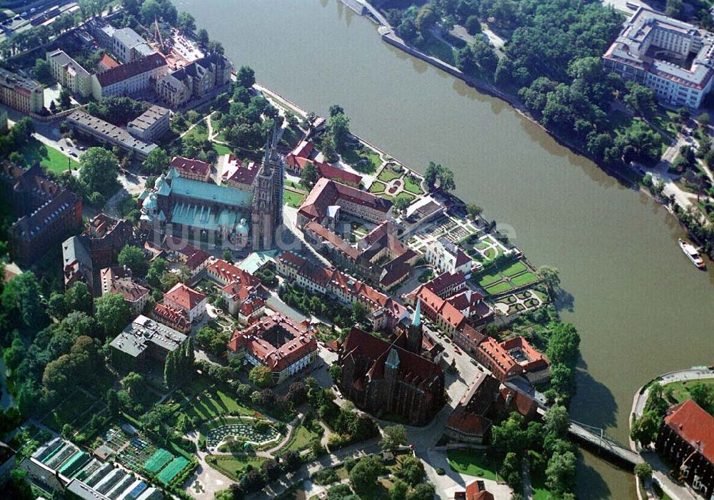 Luftbild Wroclaw (Polen) - Dominsel und Johannesdom - Wroclaw (Polen)