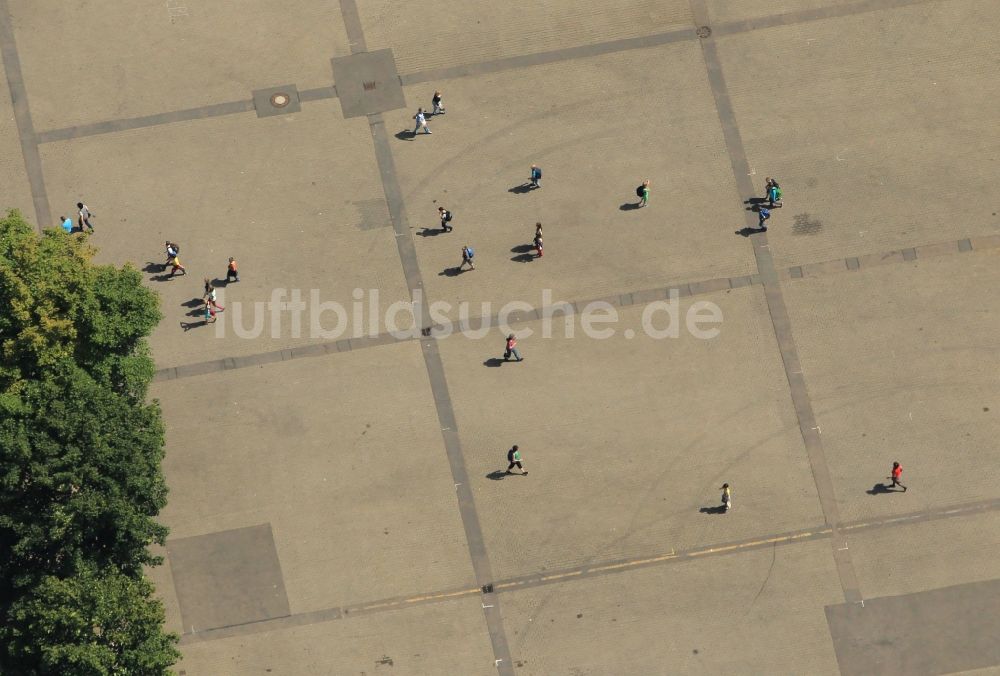 Erfurt aus der Vogelperspektive: Domplatz in Erfurt im Bundesland Thüringen