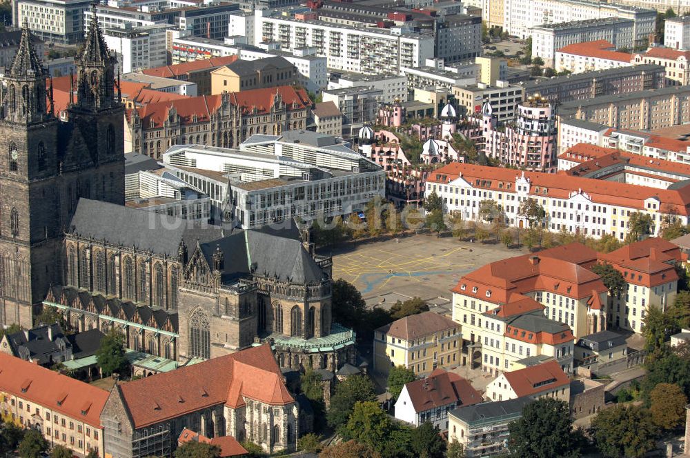 Magdeburg von oben - Domplatz Magdeburg