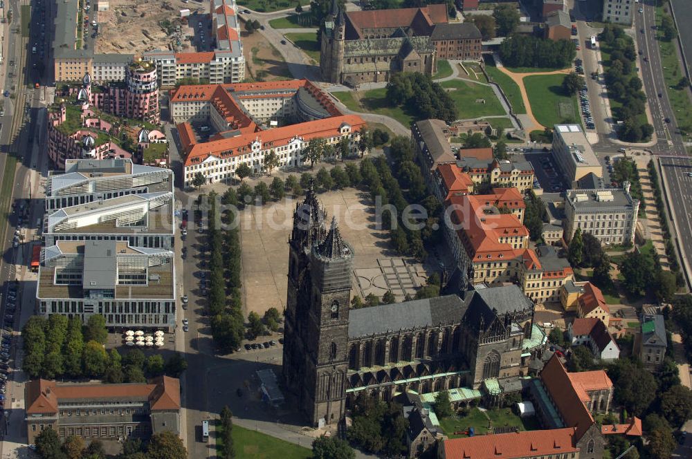 Luftbild Magdeburg - Domplatz Magdeburg