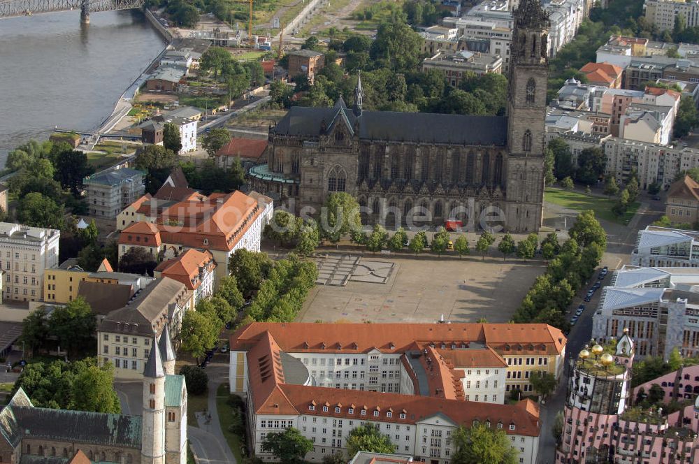 Magdeburg von oben - Domplatz in der Magdeburger Altstadt