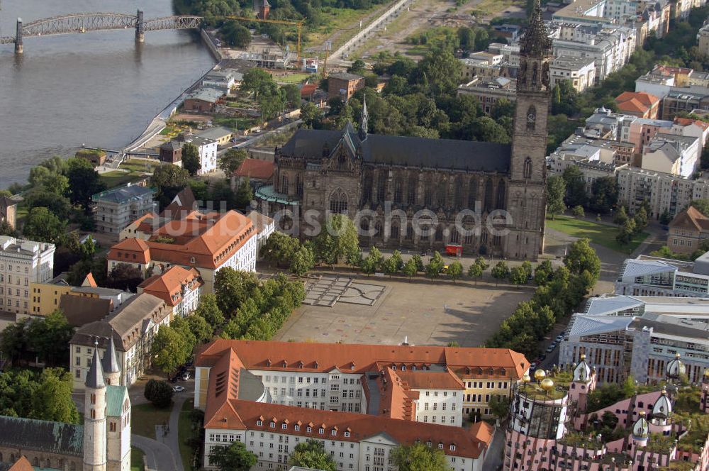 Magdeburg aus der Vogelperspektive: Domplatz in der Magdeburger Altstadt