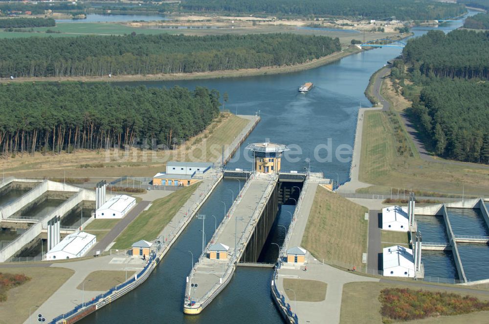 Luftaufnahme Hohenwarthe - Doppelschleuse Hohenwarthe