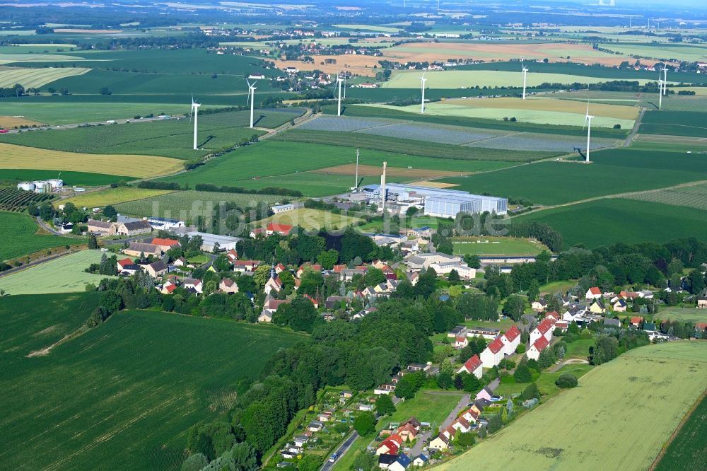 Luftbild Ablaß - Dorf - Ansicht in Ablaß im Bundesland Sachsen, Deutschland