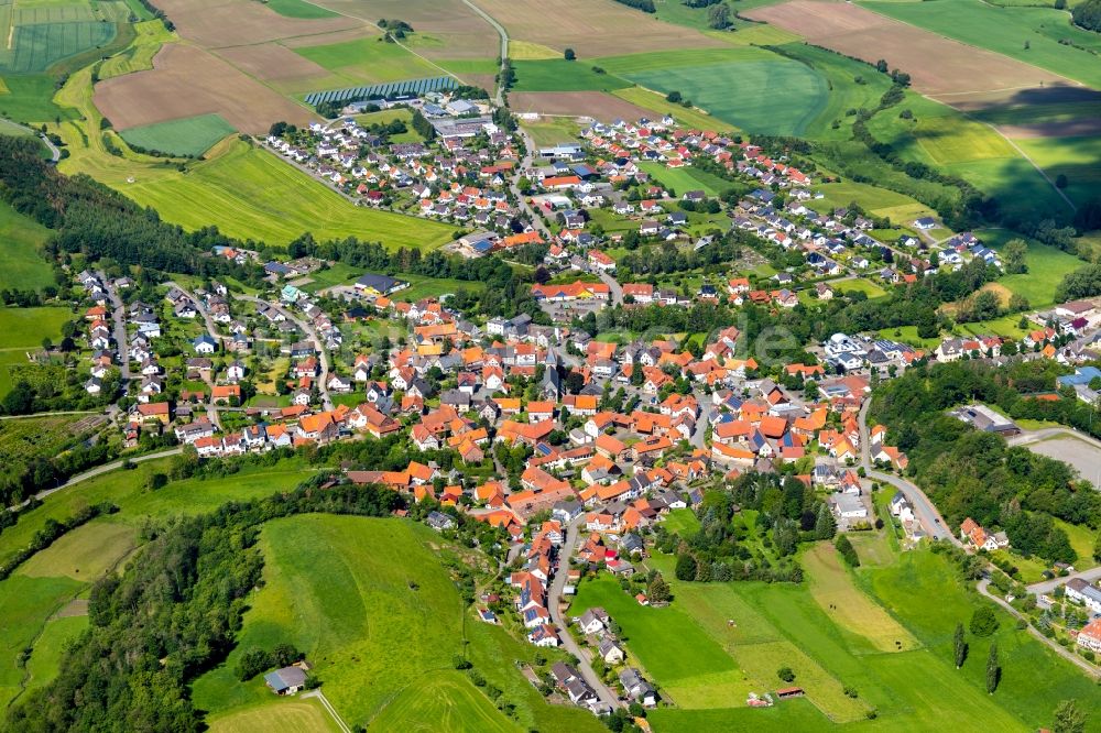 Luftaufnahme Adorf - Dorf - Ansicht in Adorf im Bundesland Hessen, Deutschland