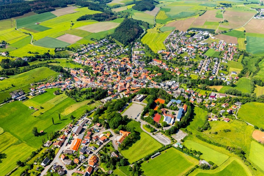 Luftaufnahme Adorf - Dorf - Ansicht in Adorf im Bundesland Hessen, Deutschland