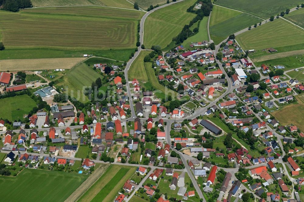 Agawang von oben - Dorf - Ansicht in Agawang im Bundesland Bayern, Deutschland