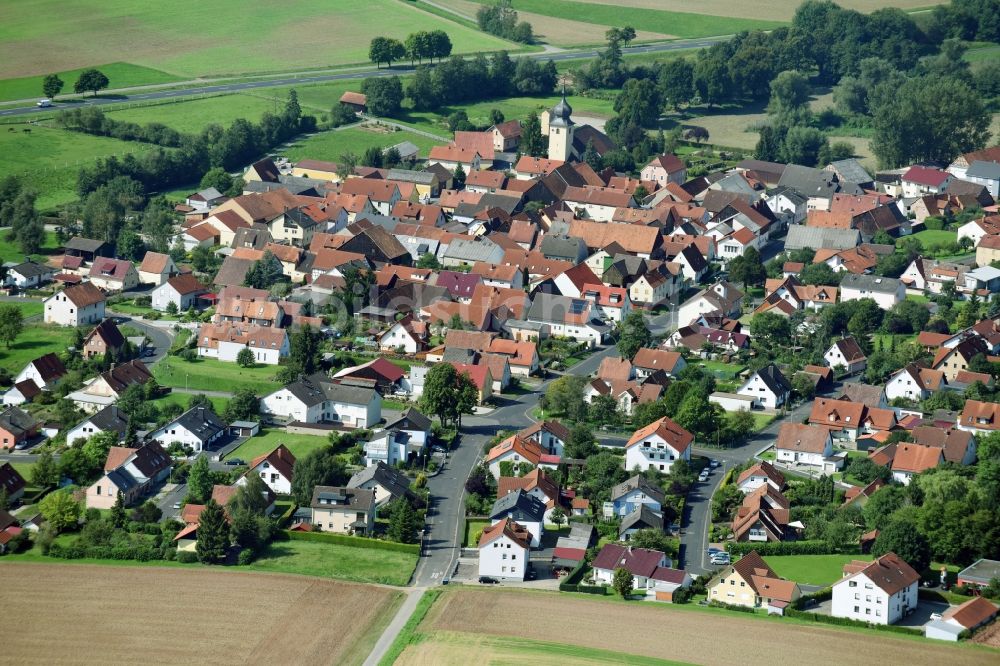 Albertshausen von oben - Dorf - Ansicht in Albertshausen im Bundesland Bayern, Deutschland