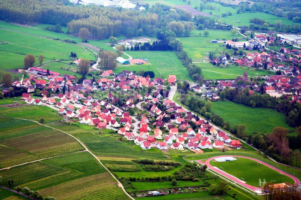 Luftaufnahme Altenstadt - Dorf - Ansicht in Altenstadt in Grand Est, Frankreich