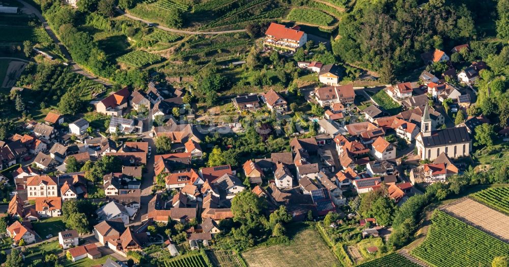 Amoltern von oben - Dorf - Ansicht in Amoltern im Bundesland Baden-Württemberg, Deutschland