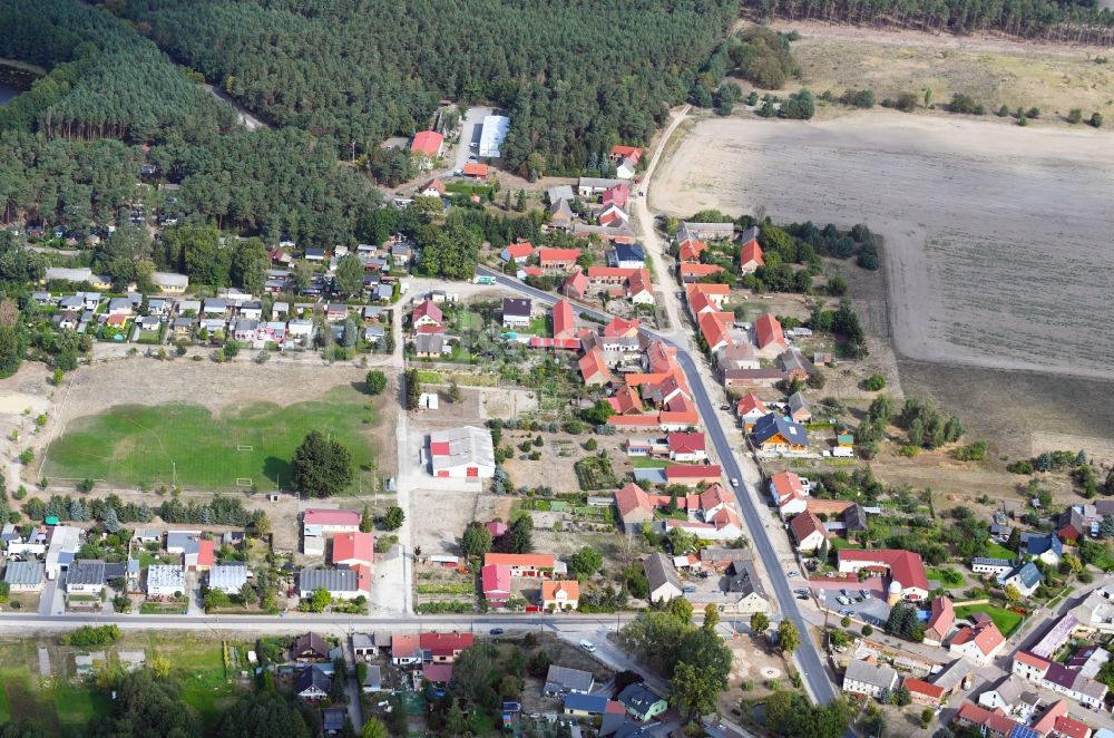 Bardenitz von oben - Dorf - Ansicht in Bardenitz im Bundesland Brandenburg, Deutschland