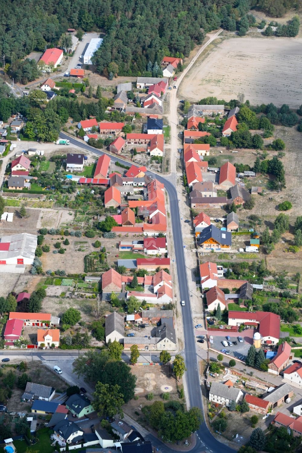 Luftaufnahme Bardenitz - Dorf - Ansicht in Bardenitz im Bundesland Brandenburg, Deutschland