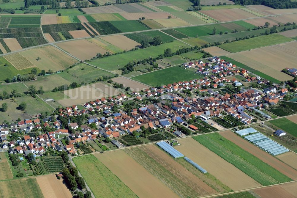 Böbingen aus der Vogelperspektive: Dorf - Ansicht von Böbingen im Bundesland Rheinland-Pfalz