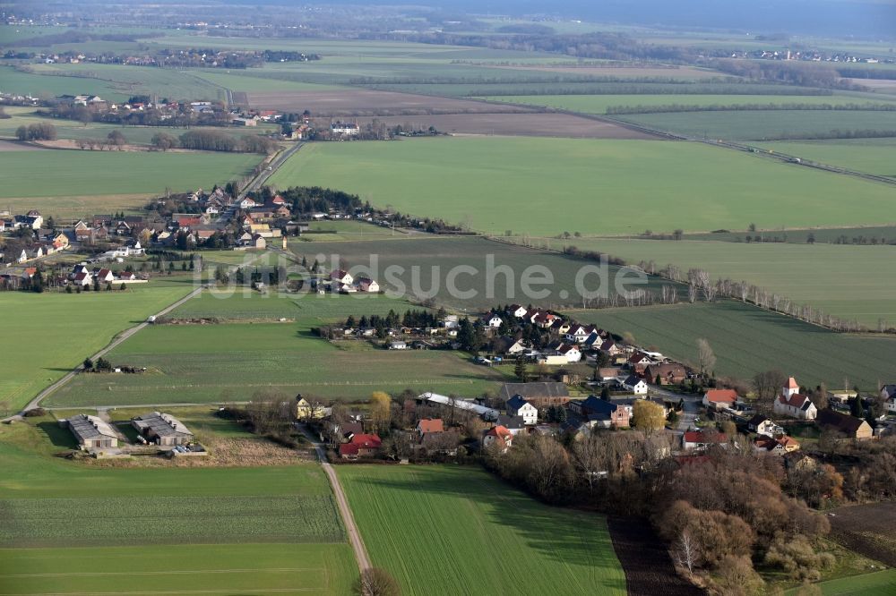 Eilenburg aus der Vogelperspektive: Dorf - Ansicht von Behlitz im Bundesland Sachsen