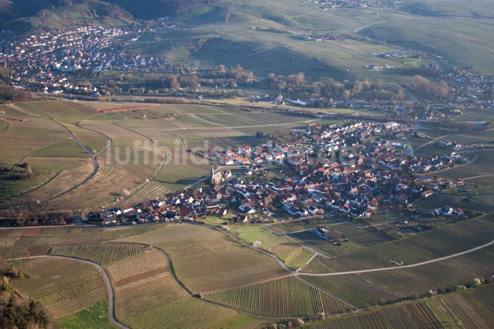 Luftaufnahme Birkweiler - Dorf - Ansicht von Birkweiler im Bundesland Rheinland-Pfalz