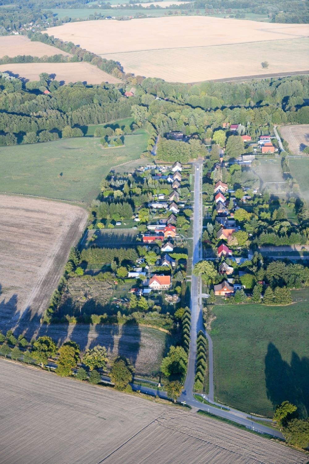 Luftaufnahme Boissow - Dorf - Ansicht in Boissow im Bundesland Mecklenburg-Vorpommern, Deutschland