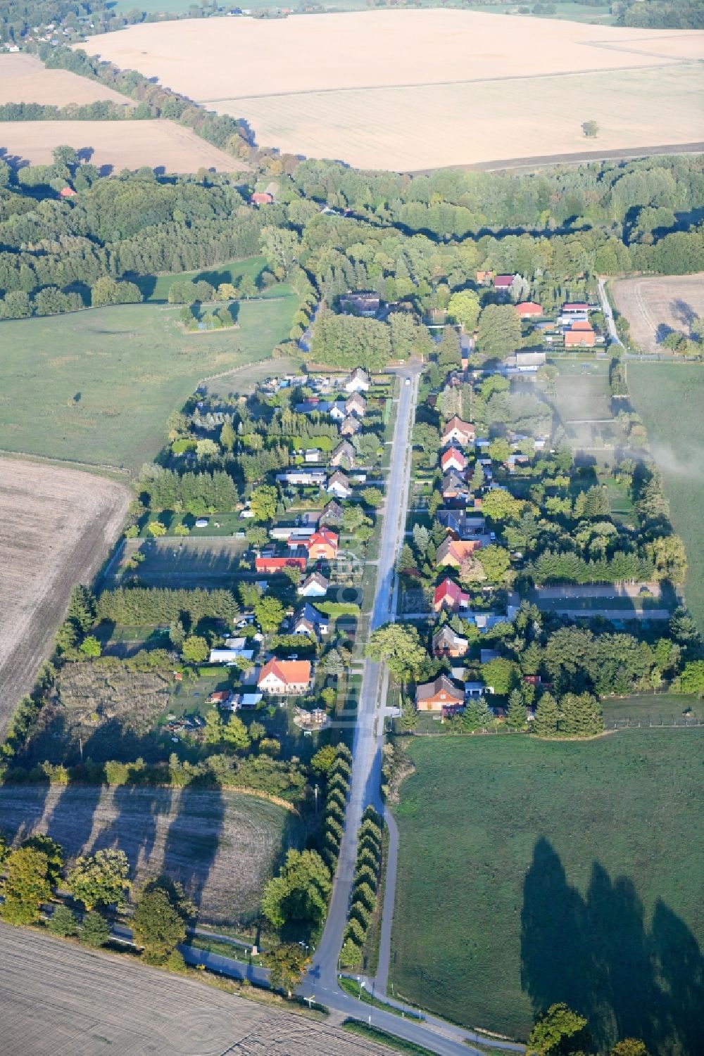 Boissow von oben - Dorf - Ansicht in Boissow im Bundesland Mecklenburg-Vorpommern, Deutschland