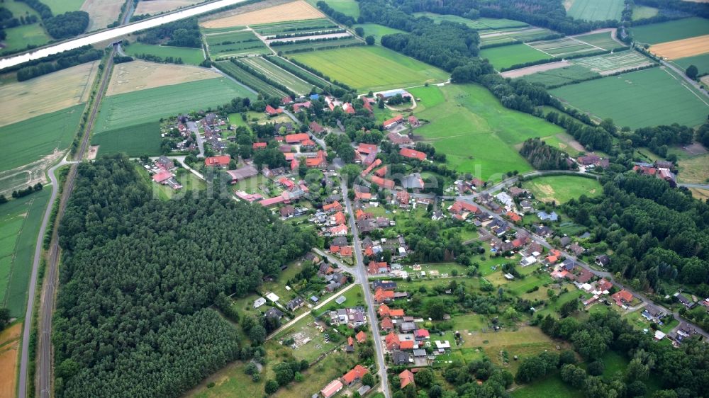 Luftaufnahme Uslar - Dorf - Ansicht in Bollensen im Bundesland Niedersachsen, Deutschland