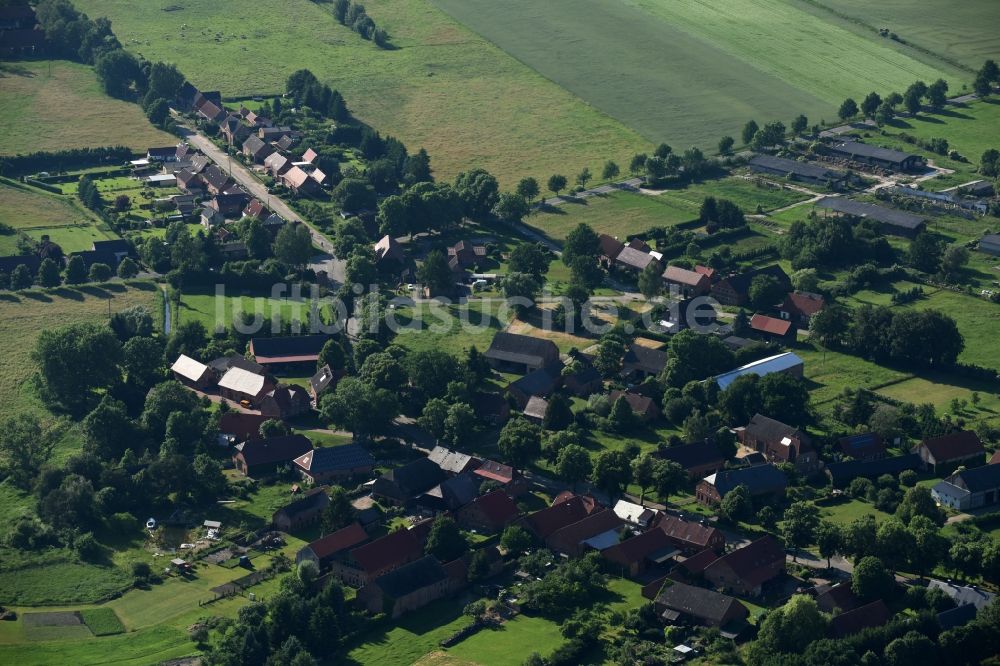 Luftbild Bresegard bei Eldena - Dorf - Ansicht von Bresegard bei Eldena im Bundesland Mecklenburg-Vorpommern