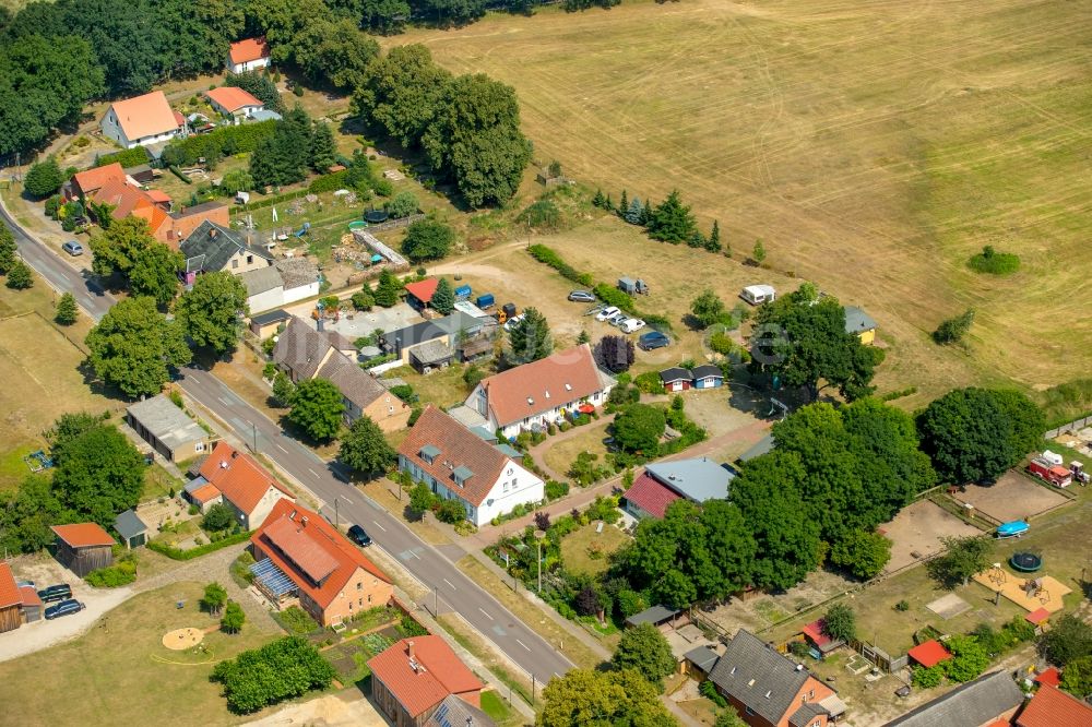 Luftaufnahme Buchholz - Dorf - Ansicht in Buchholz im Bundesland Mecklenburg-Vorpommern, Deutschland