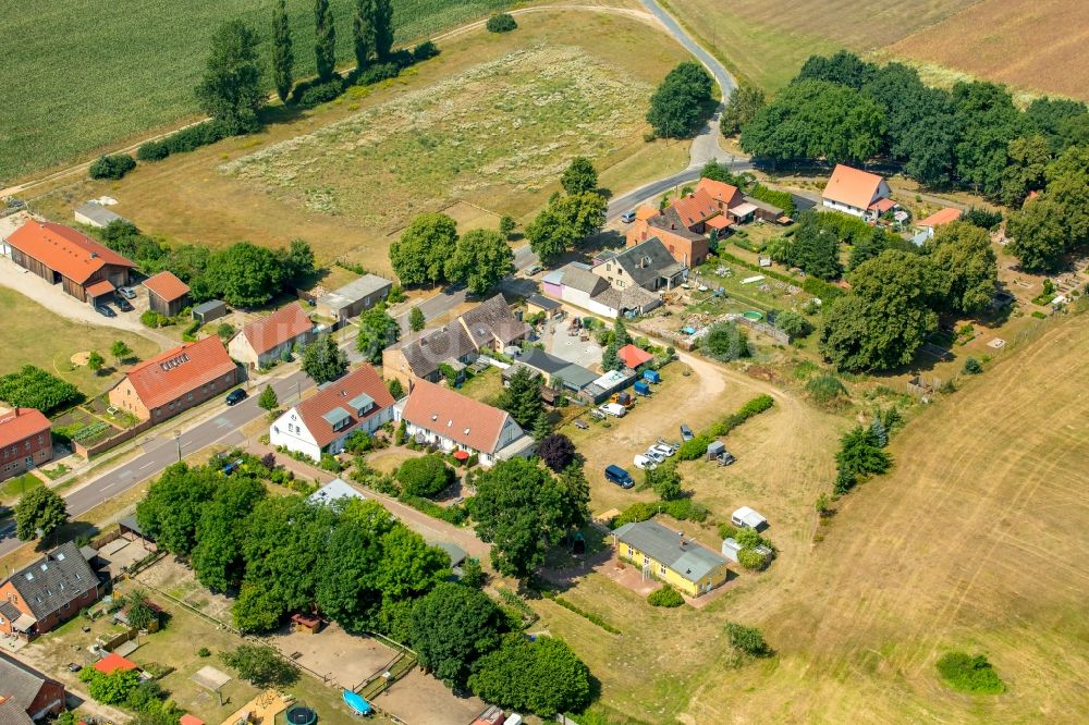 Buchholz von oben - Dorf - Ansicht in Buchholz im Bundesland Mecklenburg-Vorpommern, Deutschland