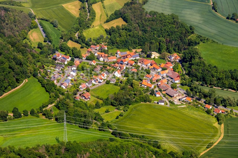 Buhlen von oben - Dorf - Ansicht in Buhlen im Bundesland Hessen, Deutschland