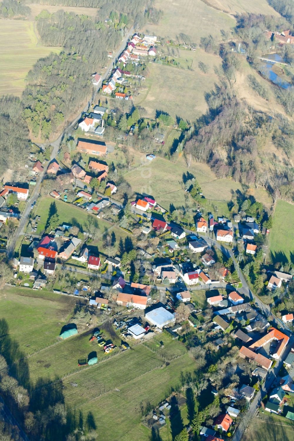 Luftbild Cantdorf - Dorf - Ansicht in Cantdorf im Bundesland Brandenburg, Deutschland