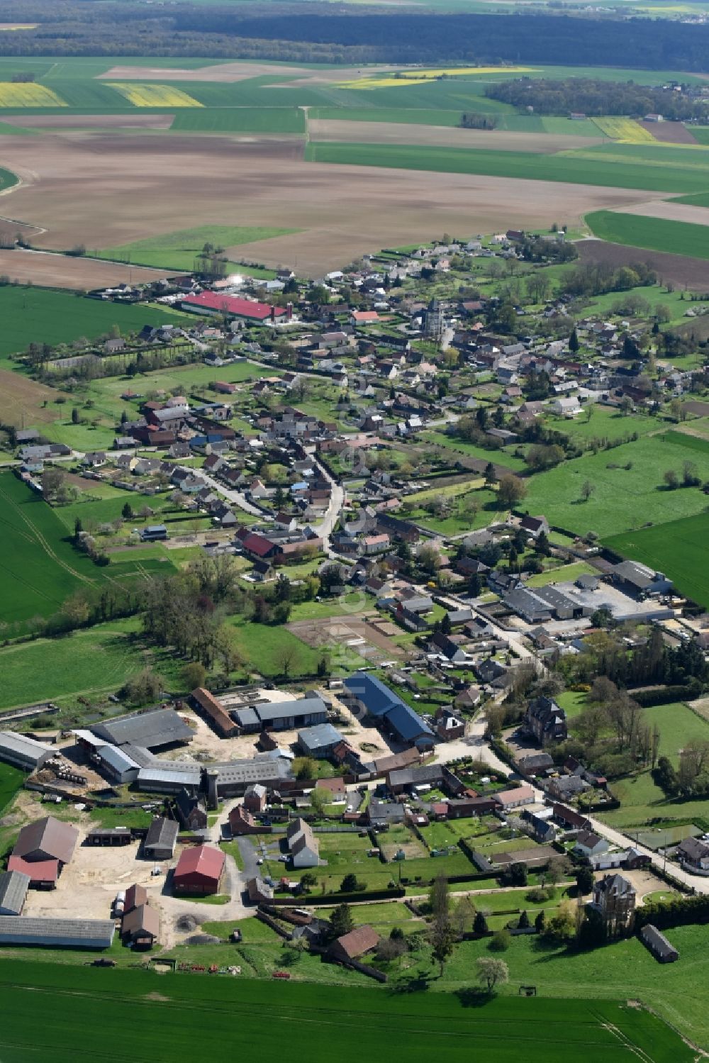 Luftaufnahme Catillon- Fumechon - Dorf - Ansicht von Catillon- Fumechon in Nord-Pas-de-Calais Picardie, Frankreich