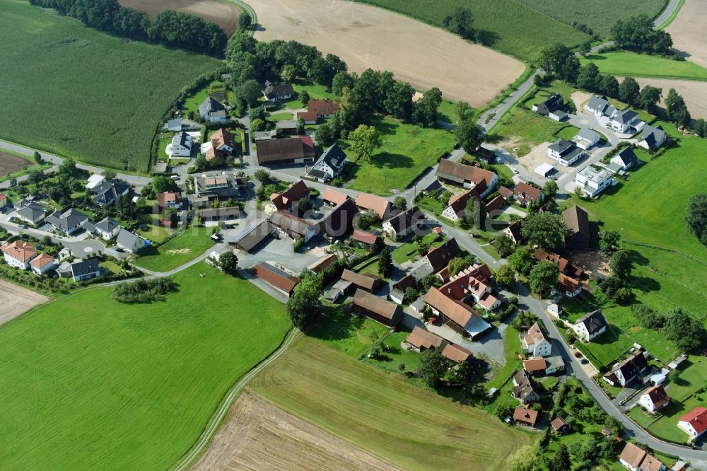 Cottenbach von oben - Dorf - Ansicht in Cottenbach im Bundesland Bayern, Deutschland