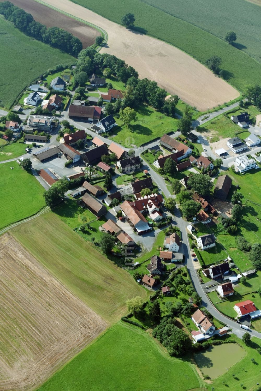 Luftaufnahme Cottenbach - Dorf - Ansicht in Cottenbach im Bundesland Bayern, Deutschland