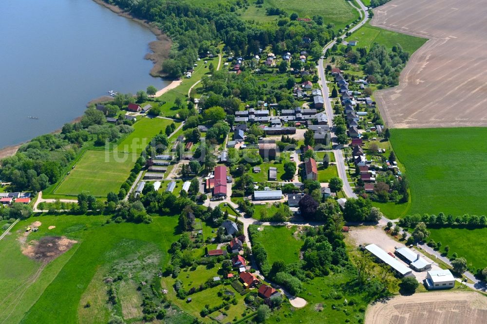 Luftaufnahme Dahmen - Dorf - Ansicht in Dahmen im Bundesland Mecklenburg-Vorpommern, Deutschland