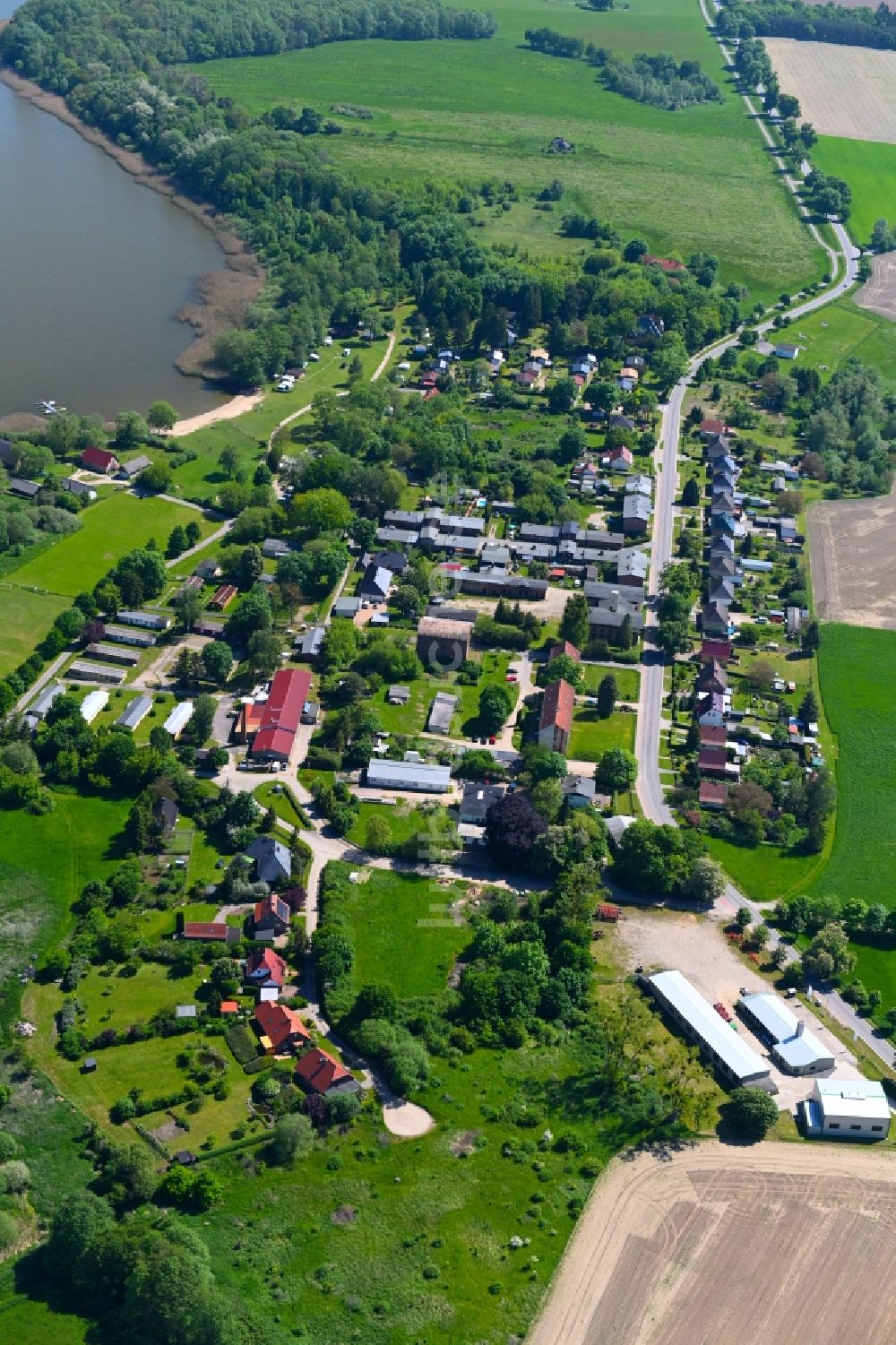 Dahmen von oben - Dorf - Ansicht in Dahmen im Bundesland Mecklenburg-Vorpommern, Deutschland