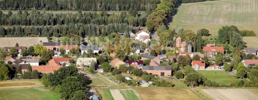 Luftaufnahme Danewitz - Dorf - Ansicht von Danewitz im Bundesland Brandenburg