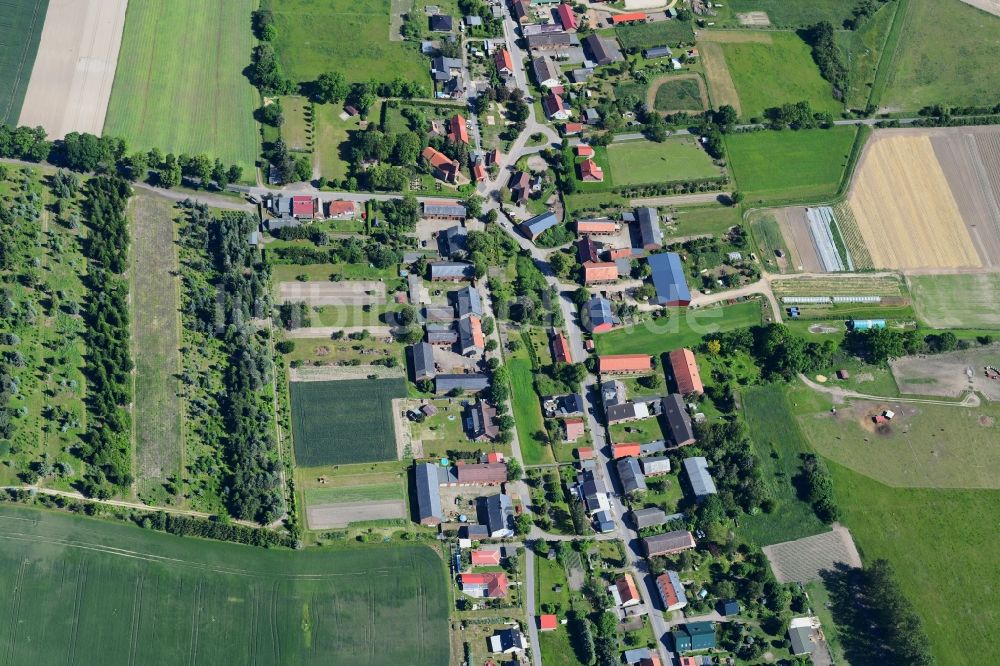 Luftbild Danewitz - Dorf - Ansicht in Danewitz im Bundesland Brandenburg, Deutschland