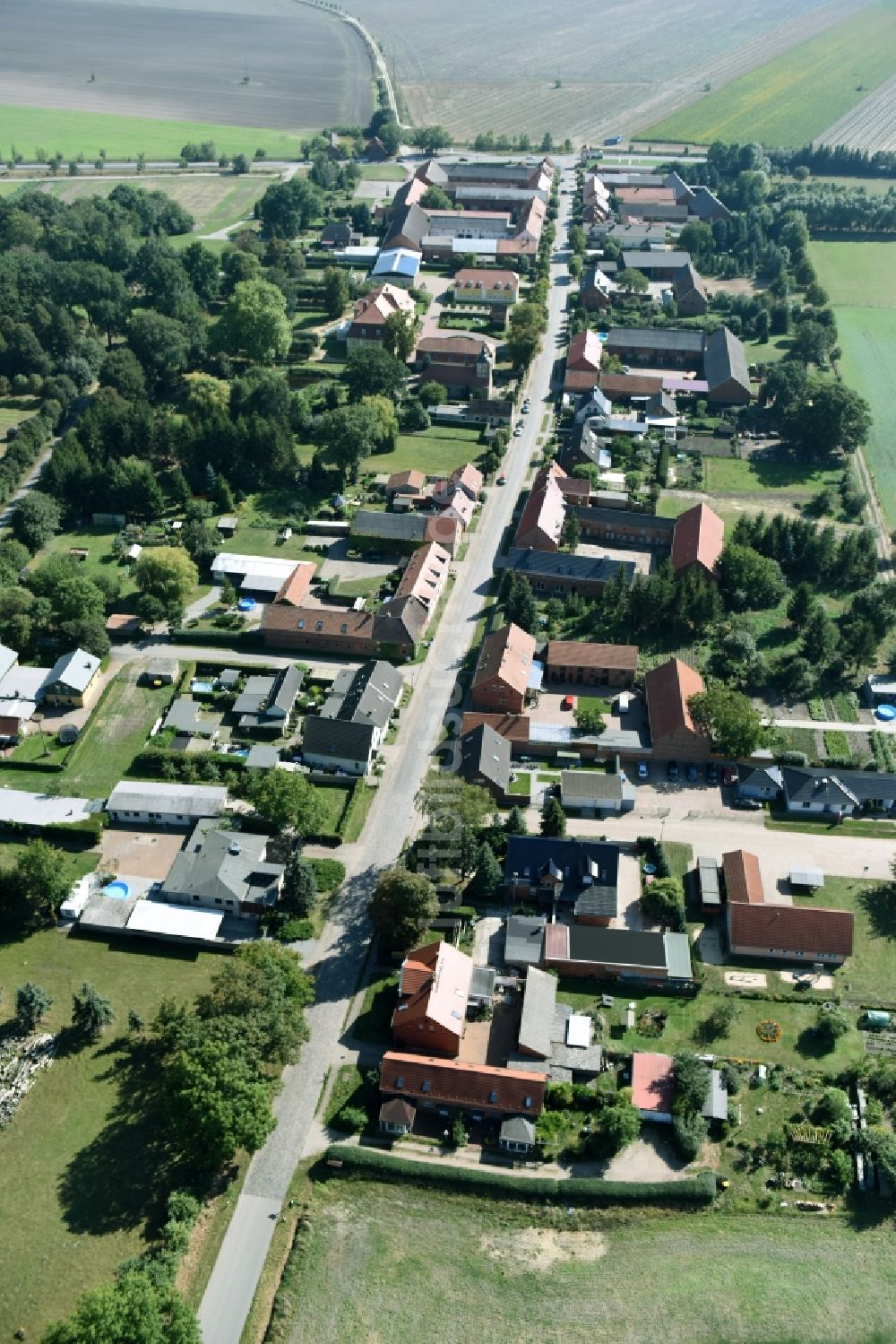 Döbbelin von oben - Dorf - Ansicht von Döbbelin im Bundesland Sachsen-Anhalt