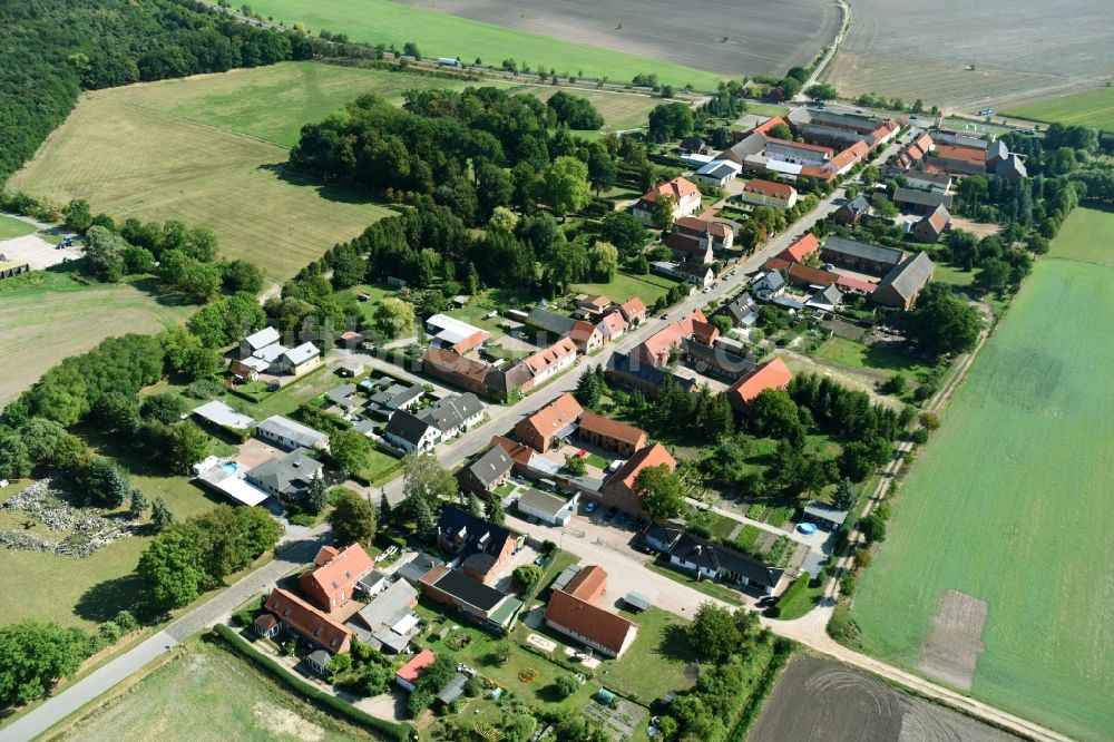 Luftbild Döbbelin - Dorf - Ansicht von Döbbelin im Bundesland Sachsen-Anhalt