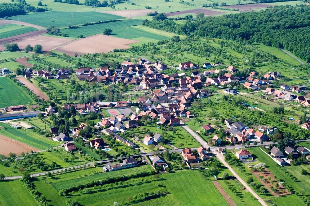 Luftbild Dieffenbach-lès-Wœrth - Dorf - Ansicht in Dieffenbach-lès-Wœrth in Grand Est, Frankreich