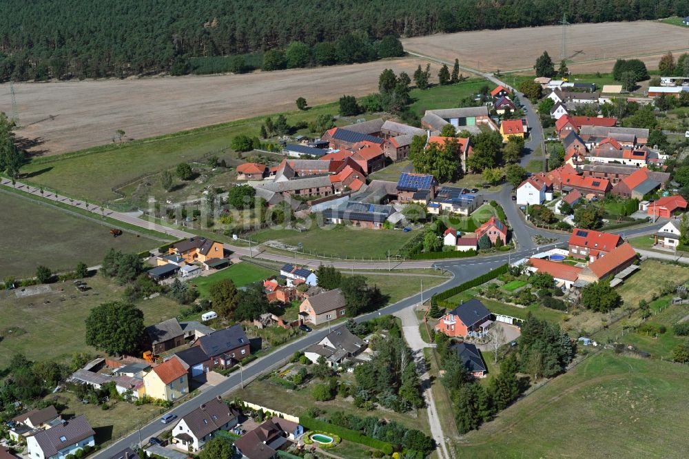 Dietrichsdorf von oben - Dorf - Ansicht in Dietrichsdorf im Bundesland Sachsen-Anhalt, Deutschland