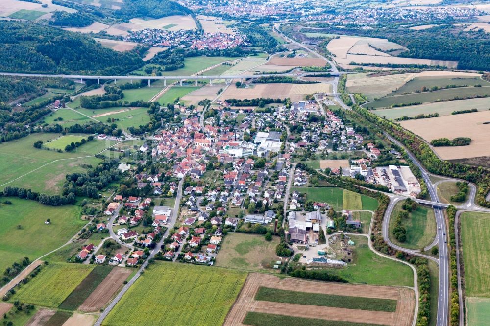 Distelhausen von oben - Dorf - Ansicht in Distelhausen im Bundesland Baden-Württemberg, Deutschland