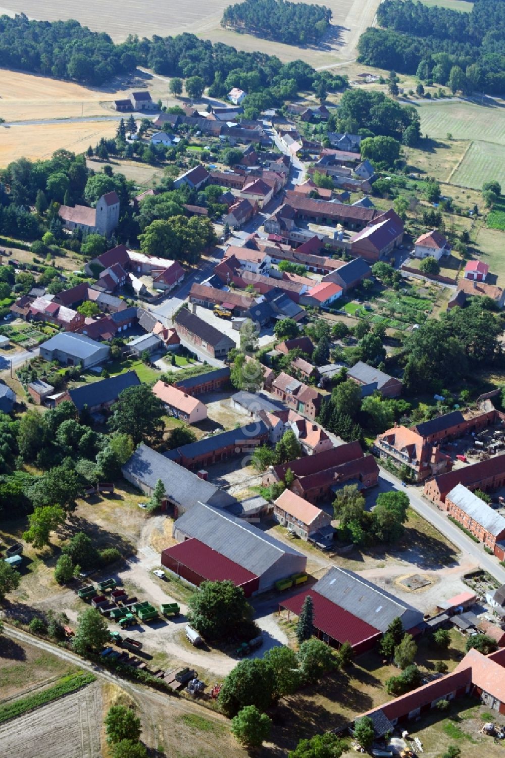 Luftbild Dobberkau - Dorf - Ansicht in Dobberkau im Bundesland Sachsen-Anhalt, Deutschland